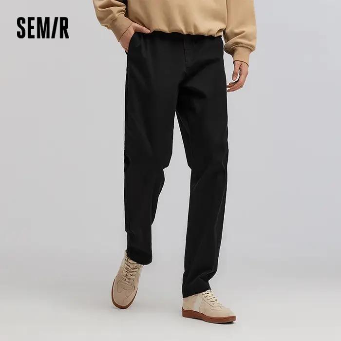 Semir couleur unie pantalons décontractés coupe conique hommes 2025 printemps Style de base Simple m
