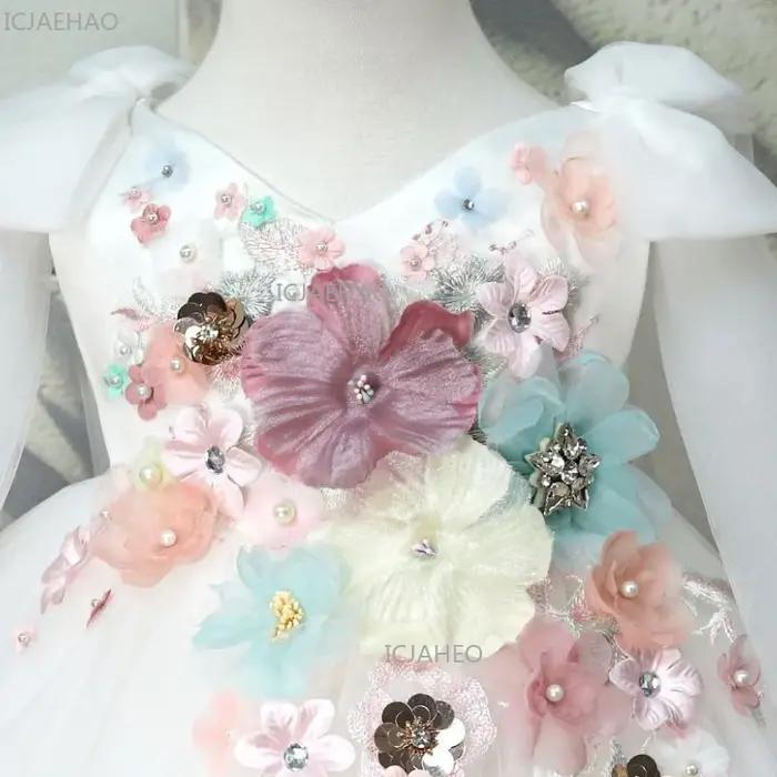 Robe de Princesse Élégante 2026 pour Filles, Robe de Cérémonie pour Enfants, Robe de Mariage, Robe d