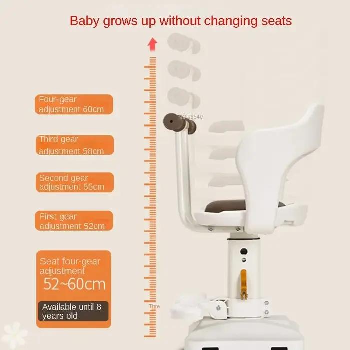 Siège avant enfant scooter électrique Yadi sécurité confort 8 mois 8 ans usage quotidien balades famille cadeau anniversaire naissance