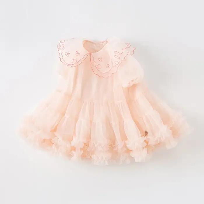 Robe de princesse en maille pour enfants, robes de bébé pour enfants, charme d'irritation, mode douc