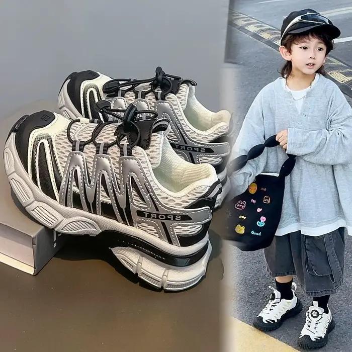 Enfants filles grosses baskets maille chaussures décontractées respirantes automne hiver nouveau à l