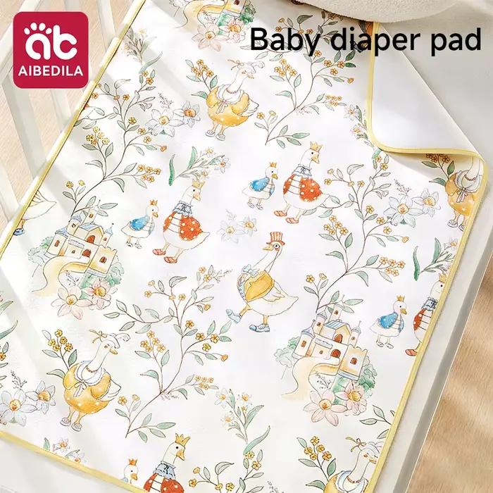 AIBEDILA Couche-culotte imperméable pour bébé, lavable, protège-matelas pour nouveau-né, motif dessi