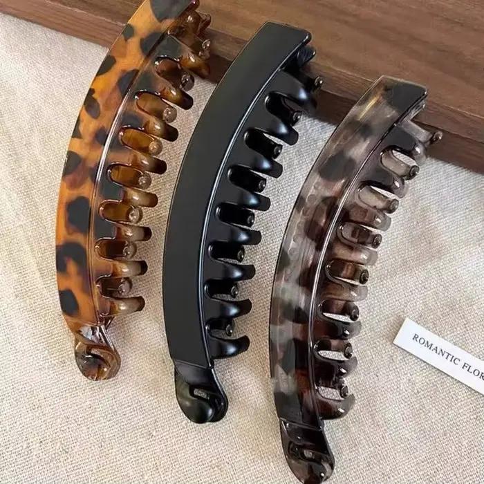 Pince à cheveux banane écaille de tortue, épingle à cheveux en forme de poisson pour femmes, accesso