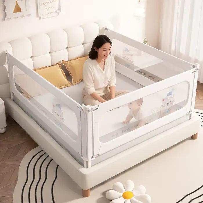 Barrière de sécurité pour lit bébé à 3 côtés, barrières de lit et barre de protection à base triangu