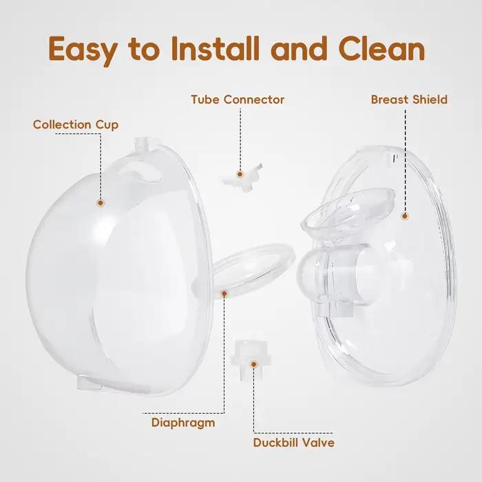 Tire-lait portable mains libres NCVI, combiné avec un moteur solide et des tasses portables, 4 modes