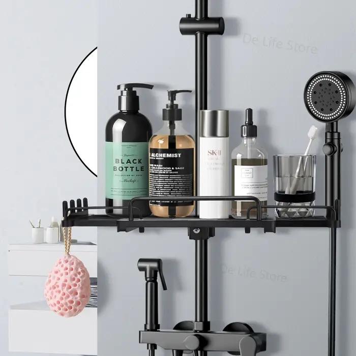 etagere salle de bains sans percage Étagère de douche extensible avec crochet, sans propositions, sh