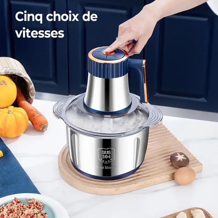 OWJHE hachoir à viande électrique 5L broyeur alimentaire en acier inoxydable trancheuse de légumes m