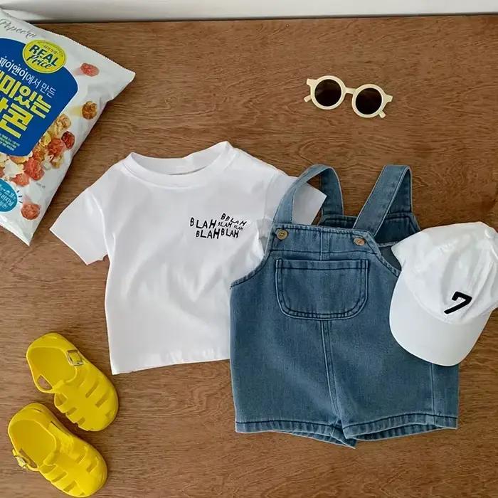 Ensemble de vêtements d'été pour bébés filles, tenue d'été pour tout-petits, t-shirt pour bébé imbib