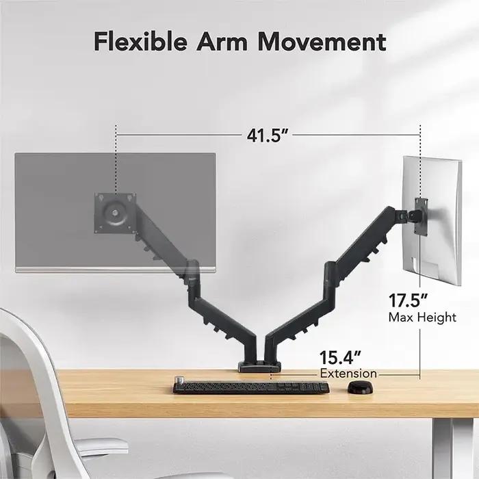 Nouveau support de moniteur d'ordinateur à bras simple/double pour disposition horizontale verticale