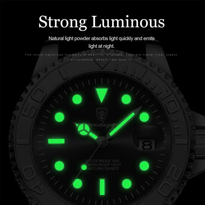 POEDAGAR haut de gamme homme montre étanche lumineux Date hommes montre en acier inoxydable mâle hor