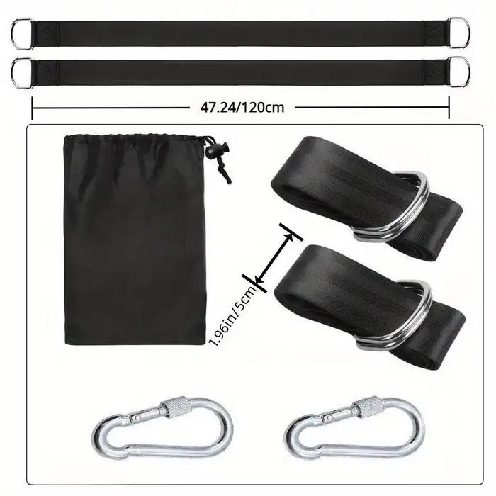 Hamac de balançoire d'extérieur avec ceinture de sécurité, sac portable, kit de sangle de balançoire