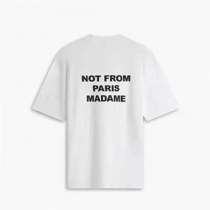 T-shirt d'été noir à manches courtes Paris 2026 – Style décontracté, col rond, imprimé, coupe ample,