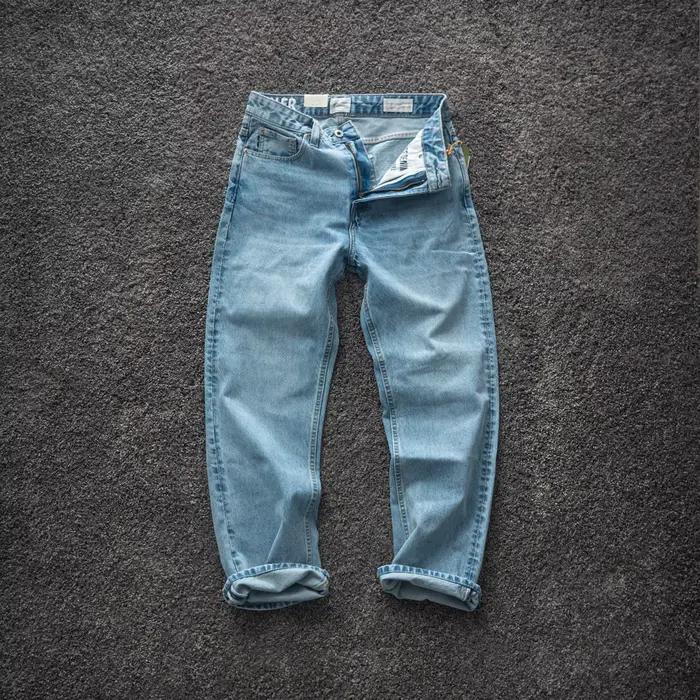 Nouveau Jean Américain Rétro Haut de Gamme Confortable pour Homme, Collection Printemps 2026, 88% Co