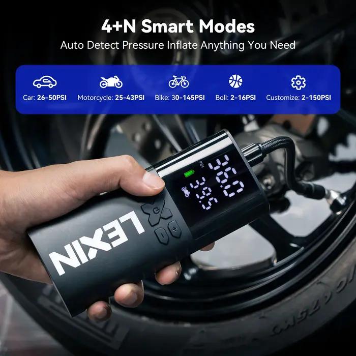 Lexin P4 pompe à Air intelligente 4000mAh pour motos gonfleur de pneus bateau de vélo avec LED numér