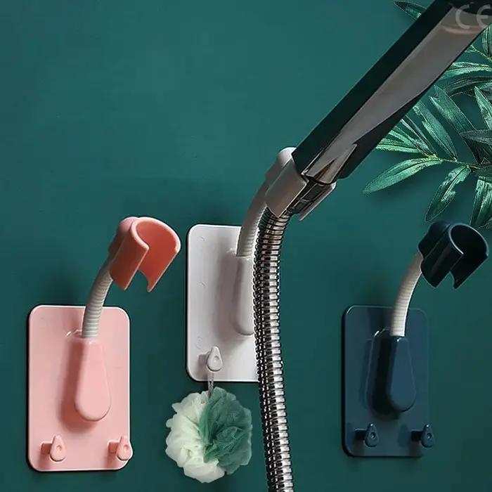 Support de douche sans poinçonnage avec tête réglable et auvent en forme de Lotus pour enfants, installation facile et mur fixe, cadeau domestique ludique et relaxant pour la salle de bain
