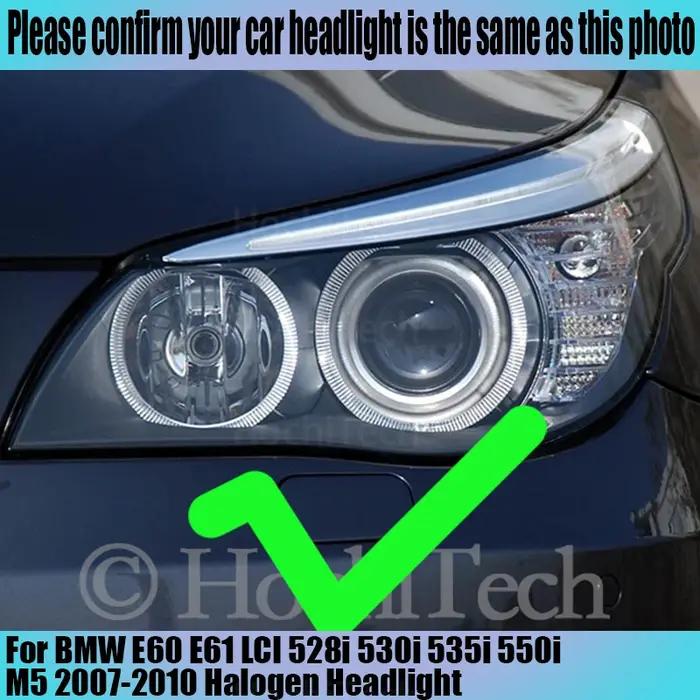 Kit LED Angel Eyes avec anneau blanc en coton, lumière de sauna à courbure, haute qualité, BMW E60 E