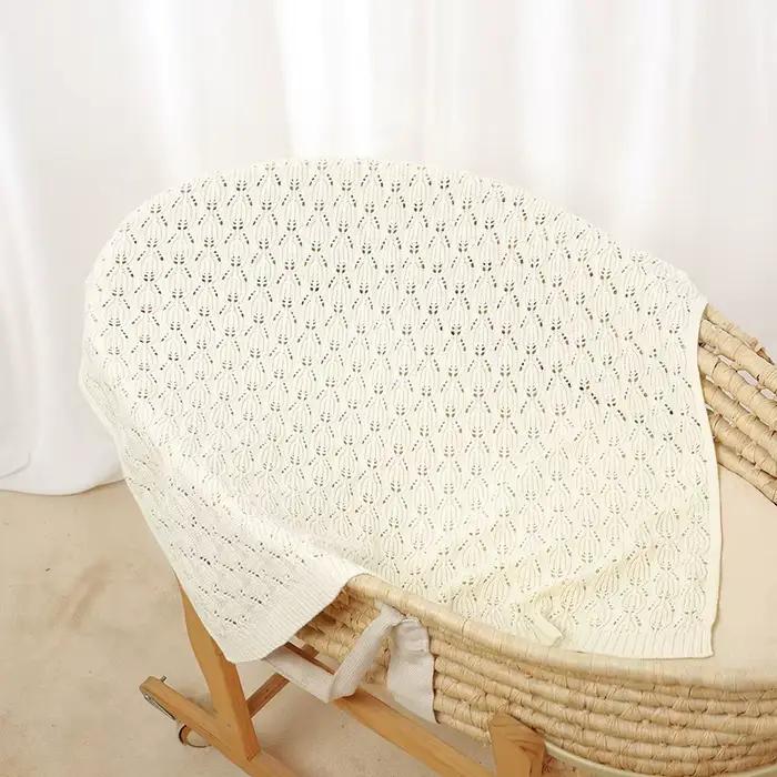 Couverture bébé coton 90x70cm lange d'emmaillotage doux plaid nouveau-né garçon fille literie