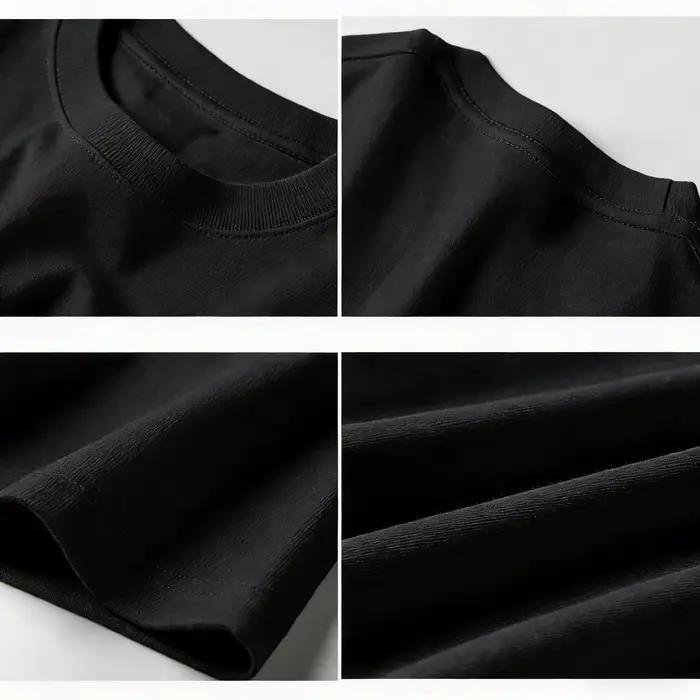 T-shirt d'été noir à manches courtes Paris 2026 – Style décontracté, col rond, imprimé, coupe ample,