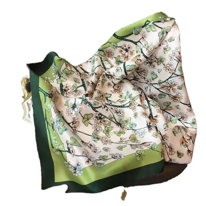 Foulard carré 70x70cm protection solaire foulard femme printemps été style élégant occassions spéciales
