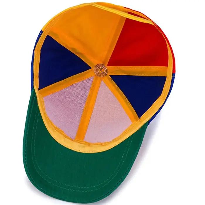 Casquette de soleil en bambou libellule arc-en-ciel pour enfants, chapeau Snapback, conception d'hél