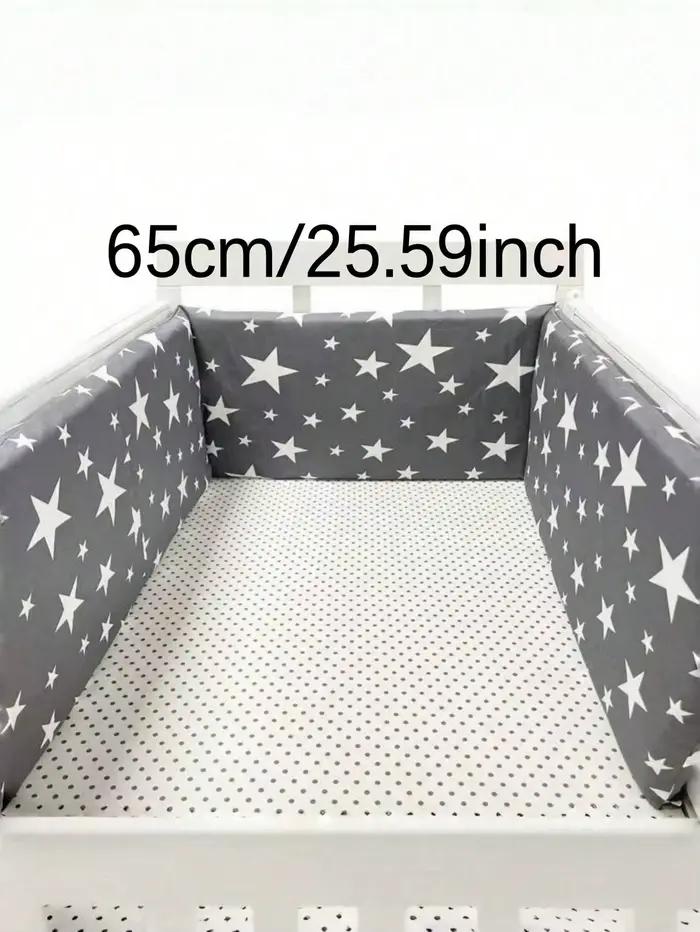 Barrière de lit bébé en coton tressé avec fermeture éclair, protection anti-collision pour nouveau-n