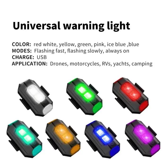 Lumières de moto Drone lumière stroboscopique USB LED Anti-Collision vélo avion nuit volant Mini clignotant voyant d'ave