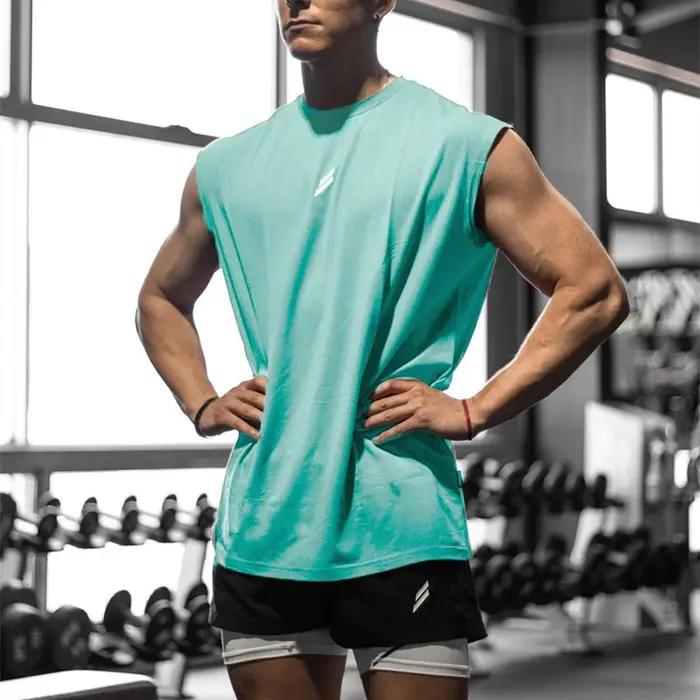 Nouveau été Fitness sport débardeur hommes respirant maille ample entraînement sans manches T-shirt