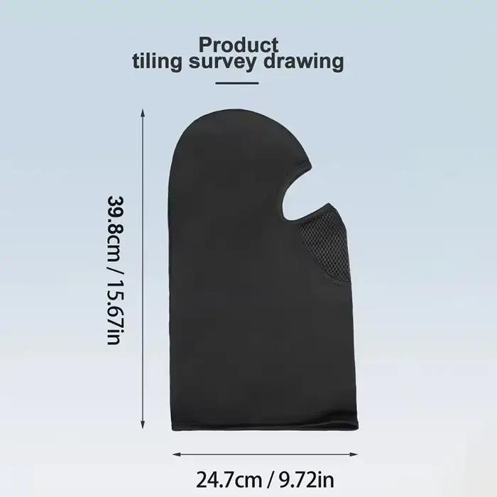 Masque de moto ISGTFRM, protection contre le vent et la chaleur, masque intégral respirant, cagoule,