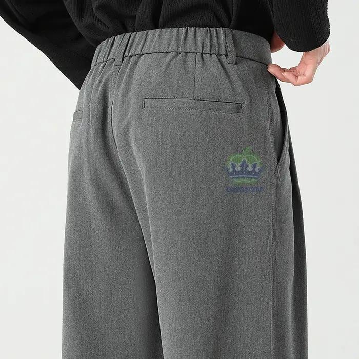 OUSSYU marque de luxe qualité Baggy pantalons décontractés hommes d'affaires taille élastique coréen