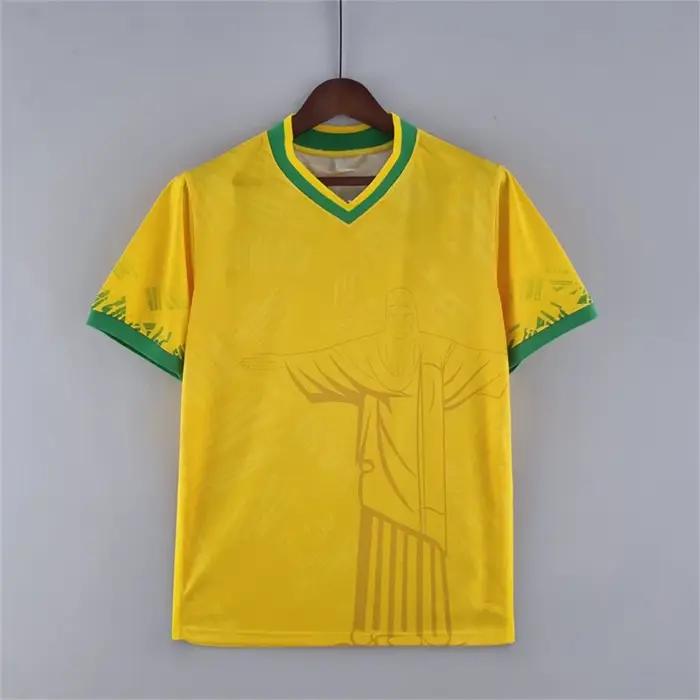 Haut d'entraînement de Football d'été, édition spéciale brésilienne, maillot de Football jésus noir