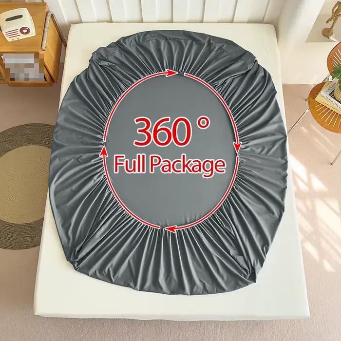Drap housse 90 120 150 180x200 polyester bandes elastics color unie protection matelas lits simples doubles king size confort durable harmonie chambre