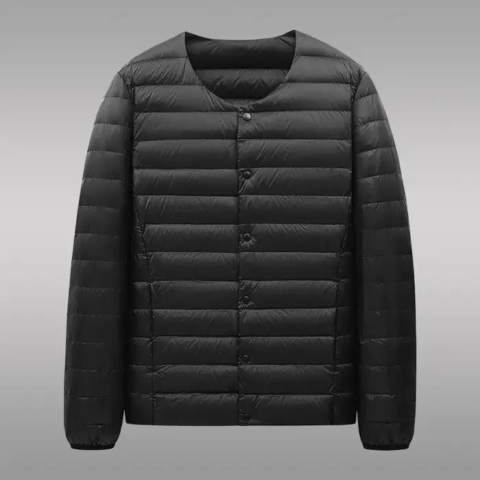 Doudoune ultralégère pour hommes, nouvelle veste légère Simple à col rond, Portable, doublure chaude
