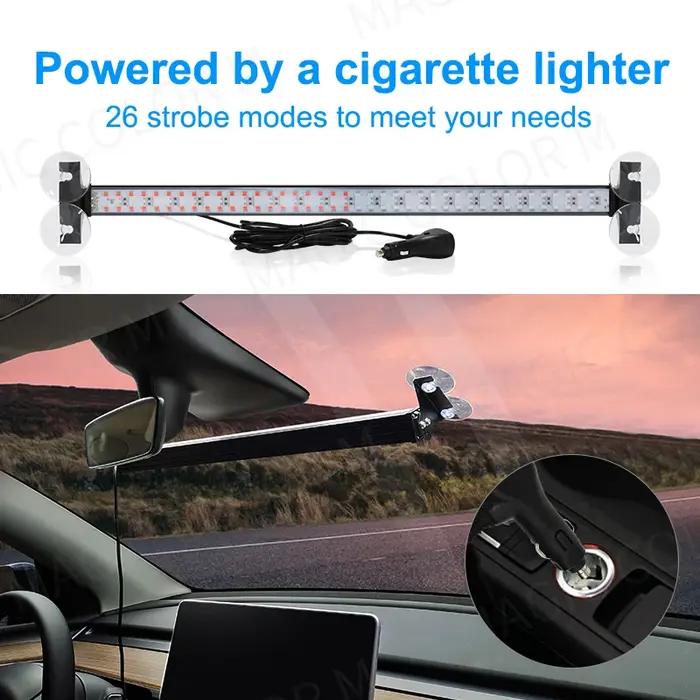 Lumières stroboscopiques de Police LED pour lampe d'avertissement de gril d'urgence automatique, bar