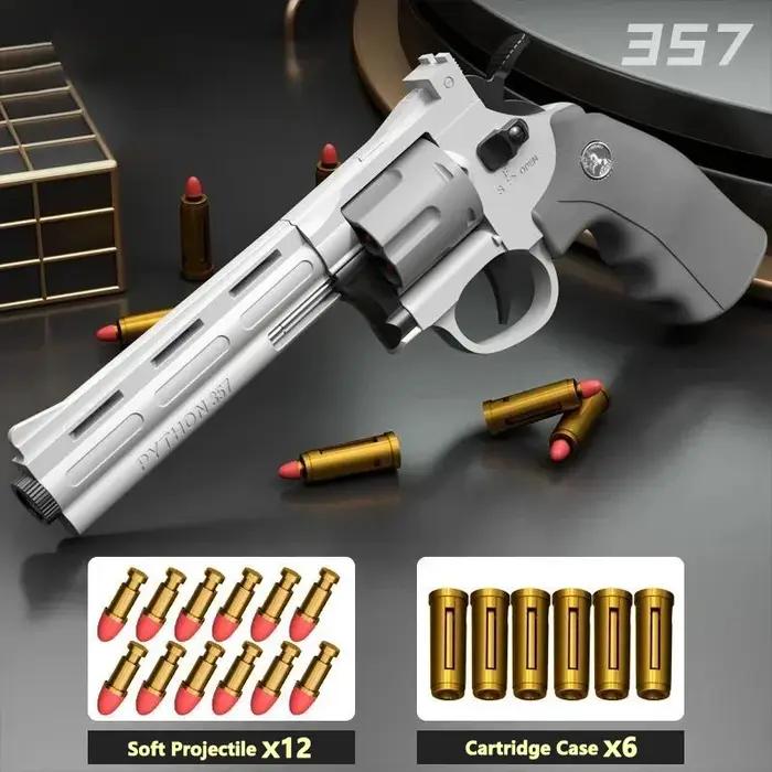 Pistolet lanceur de Revolver ZP5 357, à tir continu, balle de fléchettes souple, jouet CS, arme de j