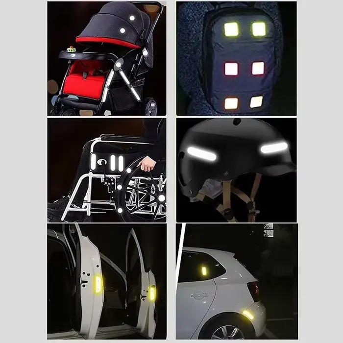 10 pièces bébé poussette utilise avertissement de sécurité anti-collision patch réfléchissant vélo v