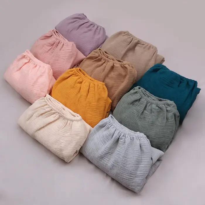 Drap-housse de lit en coton pur pour bébé protection de literie unisexe moderne pour chambres d'enfants berceaux et lits d'enfants