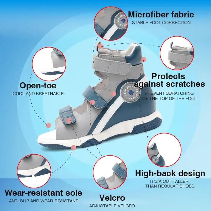 Princepard nouveautés chaussures correctrices pédiatriques respirantes pour les tout-petits sandales