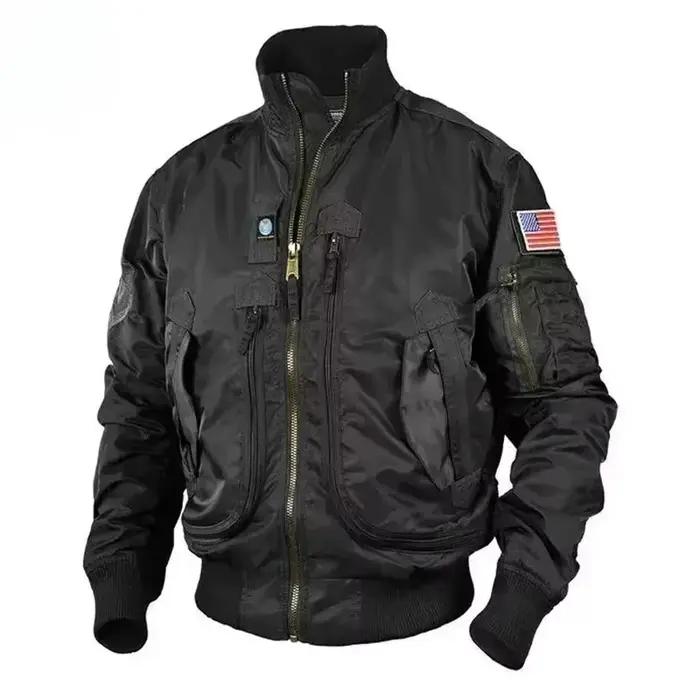 Veste d'automne pour hommes, nouvelle couleur unie, multi-poches, mode, ample, aventure en plein air