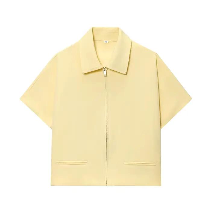 MUJER 2025 veste courte femmes fermeture éclair varsité femmes vestes à manches courtes femmes mante