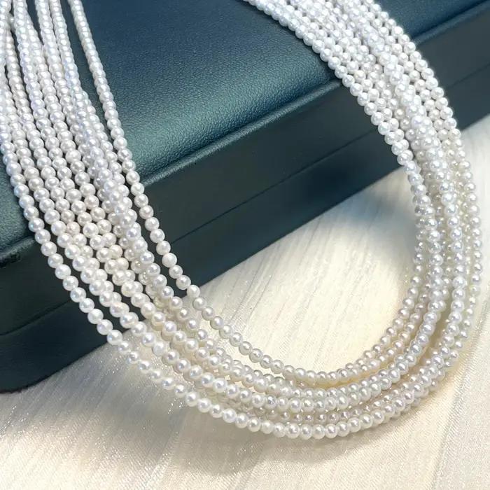 Perles presque rondes de haute qualité AAA 2-3mm, perles d'eau douce naturelles exquises pour la fab