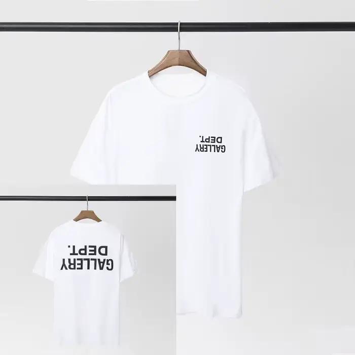 GALLERY DEPT inspiré revers imprimé T-Shirt 100% coton surdimensionné Streetwear T-Shirt hommes femm