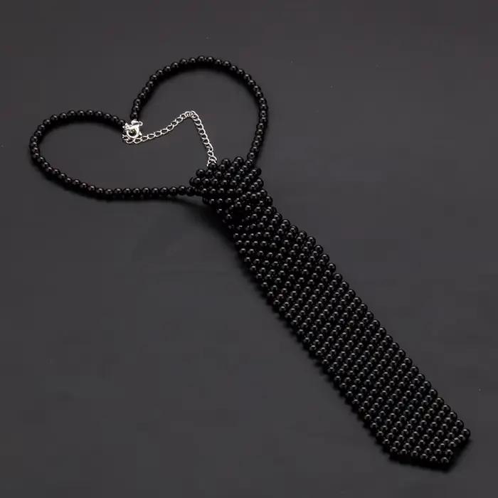 Cravate en perles populaire, style tendance, vêtements de tempérament pour garçons et filles, nœud p