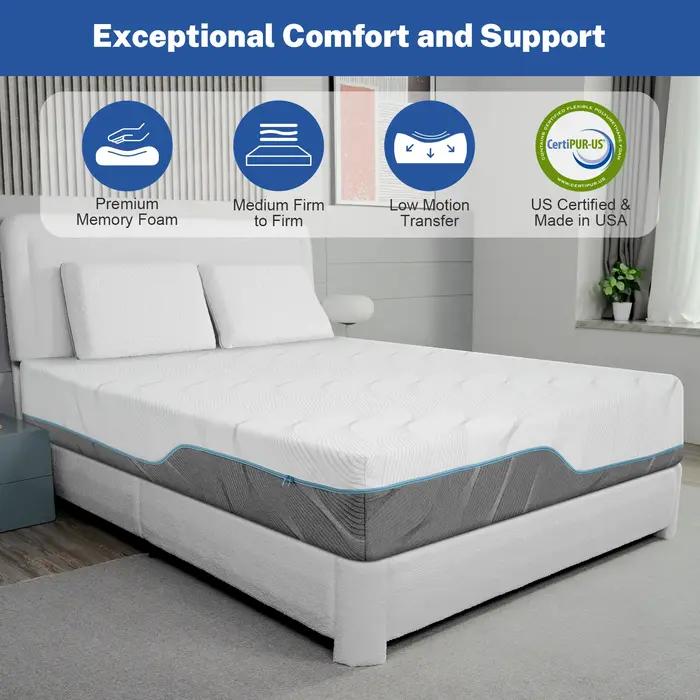Matelas complet extra ferme Hcore, moyen 8/10 pouces - Matelas rabattable double face extra ferme po