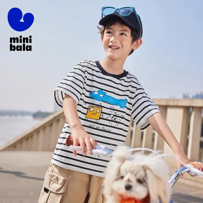 Mini Bala enfants T-Shirt rafraîchissant et antibactérien été nouveau haut évacuant l'humidité et à