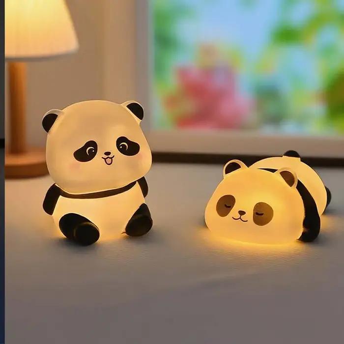 Nouveau Panda LED veilleuse salon mignon Panda lampe en plastique décor de chevet créatif enfants ve