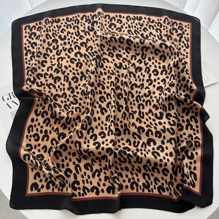 Foulard de cou en Satin imprimé Floral pour femme, Foulard carré pour cheveux, bandeau, châles, Band