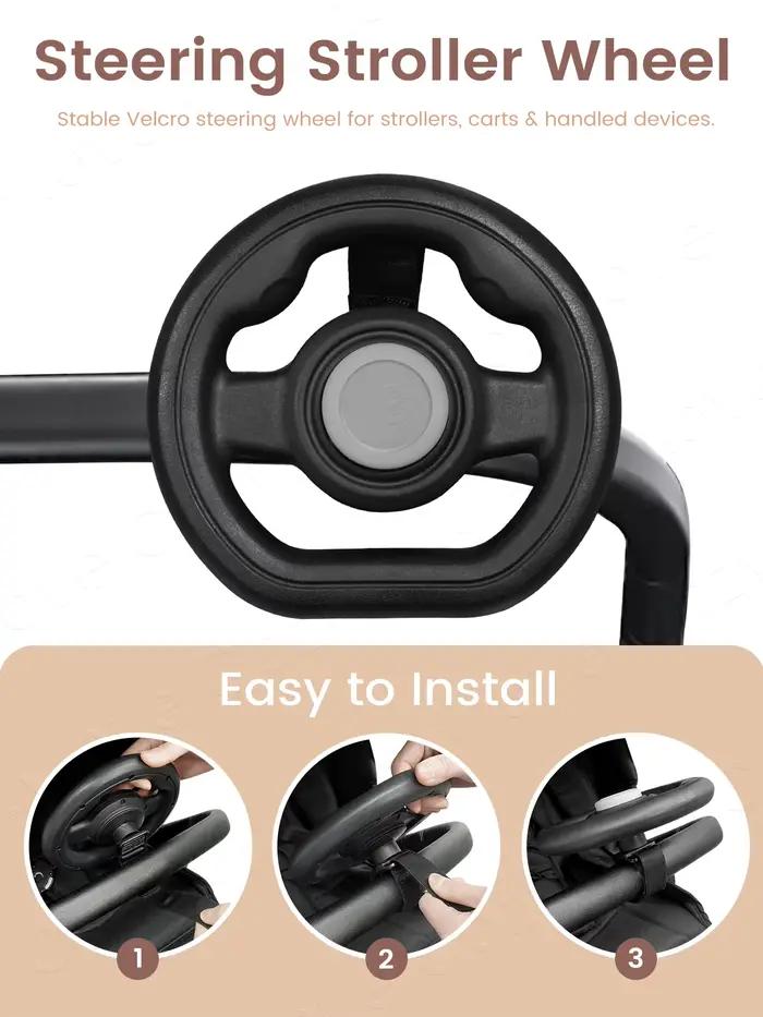 Accessoire de volant pour poussette | Poignées Stables pour Poussettes, Prise en Main Facile pour les Tout-Petits
