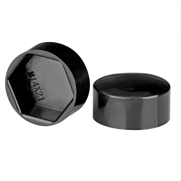 Capuchon de protection en plastique à tête plate, écrou Hexagonal noir/blanc/gris, vis hexagonale ex