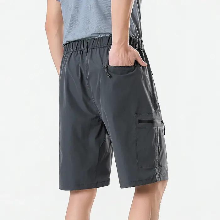 Shorts cargo pour hommes, pantalon court à poches zippées, séchage rapide, pour l'été, la randonnée,