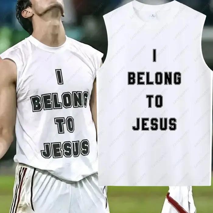 J'appartiens à jésus hommes gilet coton T-Shirt été mode décontracté sans manches gilet culturel T-S